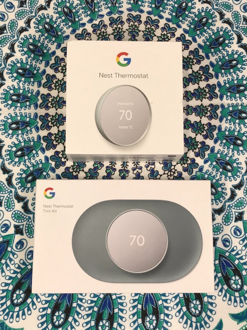 Google Nest Thermostat GA02083-US FOG Programmable Wi-Fi Digital Display Bundle